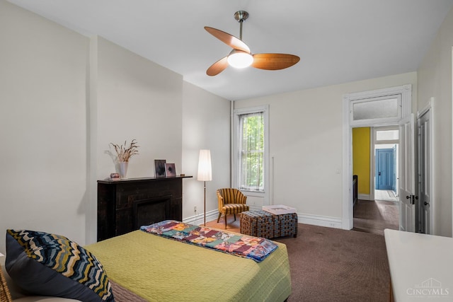 2153 Sinton Ave, Cincinnati, OH 45206 - carpeted bedroom with a baseboard radiator and a ceiling fan