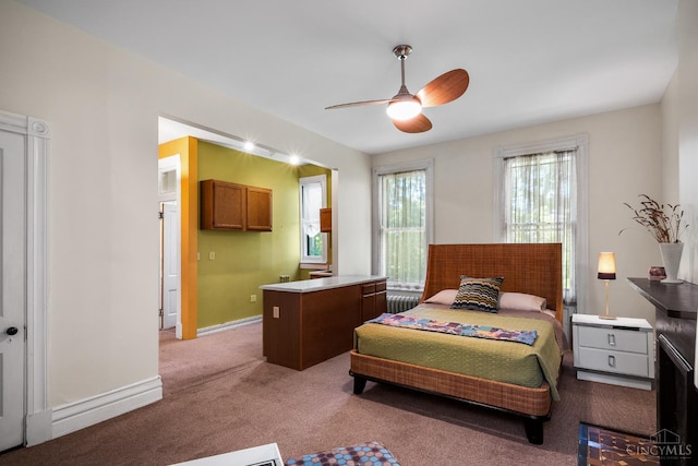 2153 Sinton Ave, Cincinnati, OH 45206 - carpeted bedroom with ceiling fan and baseboards