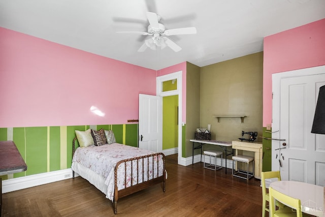 2153 Sinton Ave, Cincinnati, OH 45206 - bedroom with wood finished floors and a ceiling fan