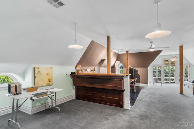 2153 Sinton Ave, Cincinnati, OH 45206 - sitting room featuring vaulted ceiling, plenty of natural light, and carpet flooring