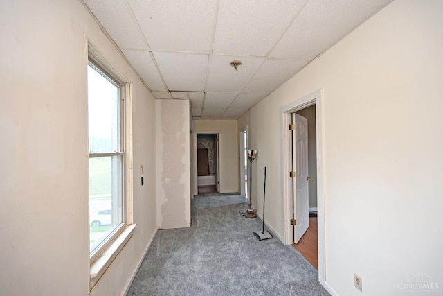 1319 Jefferson Ave, Reading, OH 45215 - corridor featuring a paneled ceiling and carpet