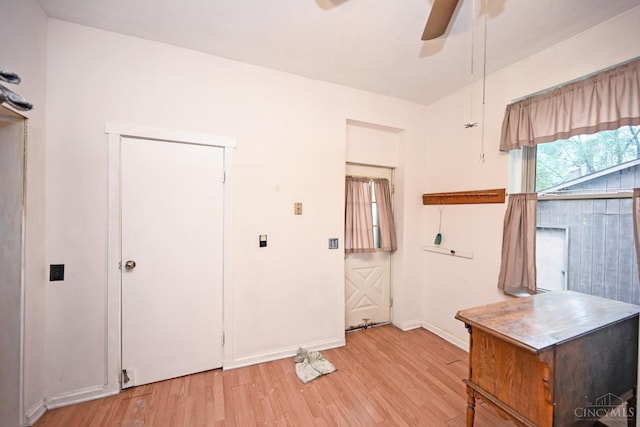 1319 Jefferson Ave, Reading, OH 45215 - interior space featuring ceiling fan and light wood-style flooring