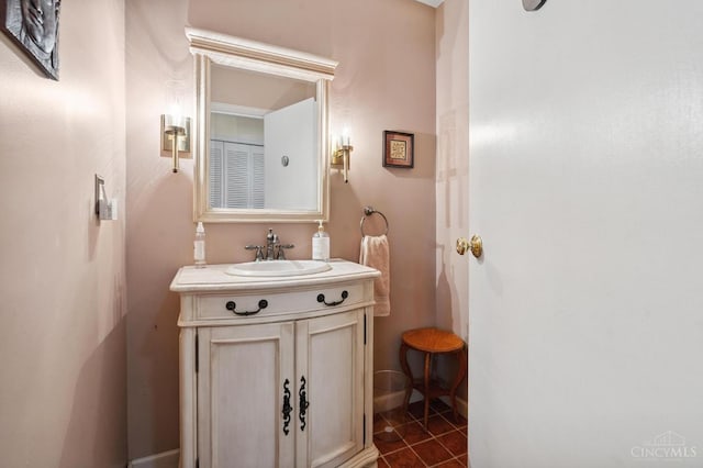 600 Kathryn Dr, Wilmington, OH 45177 - bathroom with vanity and tile patterned floors