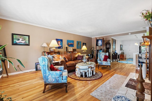 600 Kathryn Dr, Wilmington, OH 45177 - living room with wood finished floors and ornamental molding