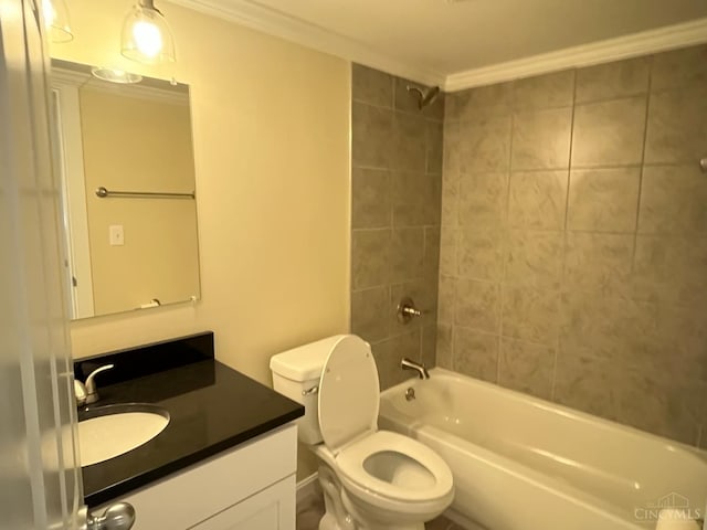 1605 W Augusta Blvd Unit 180, Fairfield, OH 45014 - bathroom with ornamental molding, vanity, and bathing tub / shower combination