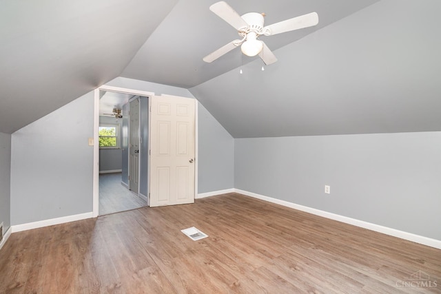 1127 Anderson Fry, Delhi Twp, OH 45238 - bonus room with wood finished floors, a ceiling fan, and lofted ceiling