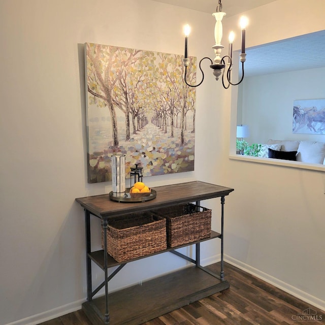541 Davis Rd Unit 8, Pierce Twp, OH 45255 - detailed view of wood finished floors and a chandelier