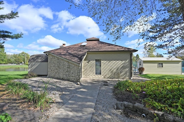 541 Davis Rd Unit 8, Pierce Twp, OH 45255 - garage featuring a water view