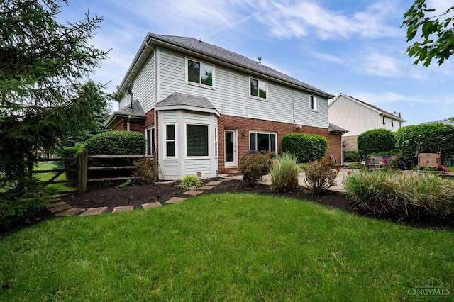 5088 Harvestdale Dr, Mason, OH 45040 - rear view of house with brick siding and entry steps