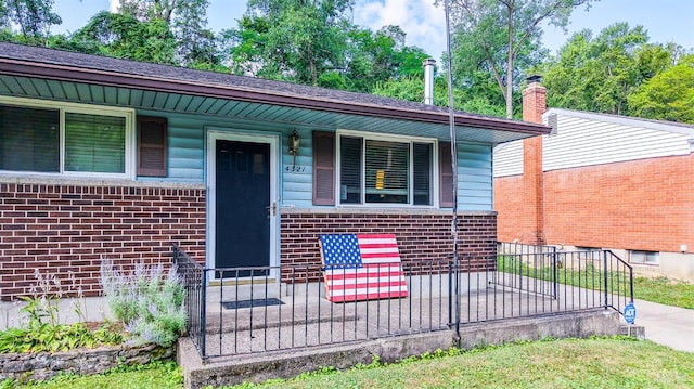 4321 Delhi, Delhi Twp, OH 45238 - view of front of house with brick siding and covered porch