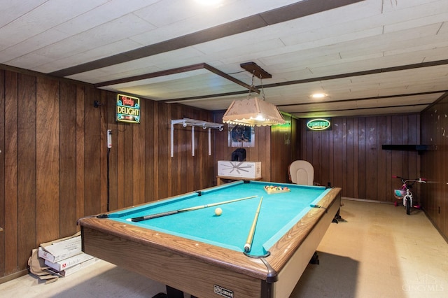 4321 Delhi, Delhi Twp, OH 45238 - game room with wood walls and billiards table