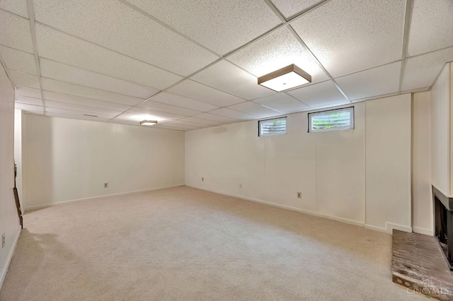 10854 Ponds Ln Unit 8, Sycamore Twp, OH 45242 - basement featuring a drop ceiling and carpet floors