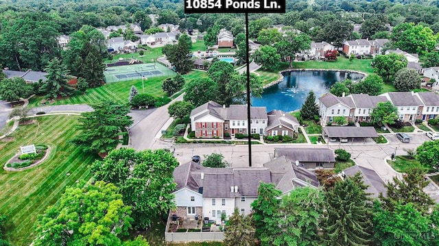 10854 Ponds Ln Unit 8, Sycamore Twp, OH 45242 - aerial view of property and surrounding area featuring nearby suburban area and a nearby body of water