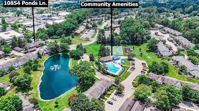 10854 Ponds Ln Unit 8, Sycamore Twp, OH 45242 - aerial view of property's location featuring a large body of water and a pool