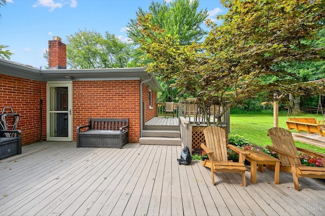 5744 Melody Ln, Milford, OH 45150 - wooden terrace with a yard
