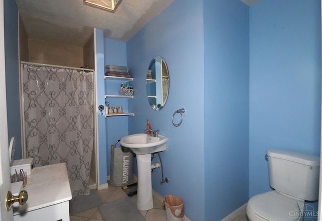 416 N Broadway St, Blanchester, OH 45107 - bathroom featuring tile patterned floors and a shower with curtain