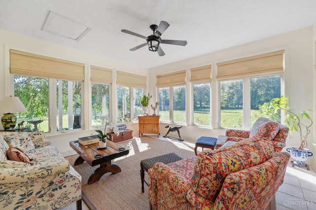 6911 Cozaddale Rd, Goshen, OH 45122 - sunroom with plenty of natural light, attic access, and tile patterned flooring