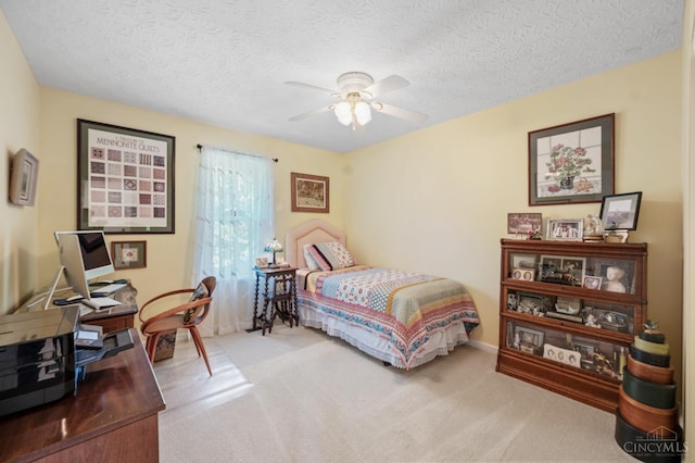 6911 Cozaddale Rd, Goshen, OH 45122 - carpeted bedroom featuring ceiling fan and a textured ceiling