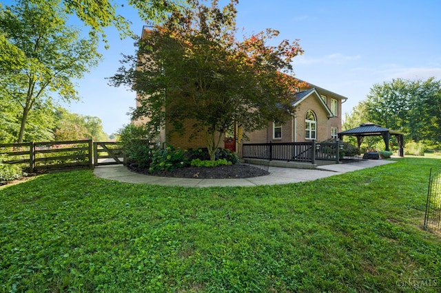 6911 Cozaddale Rd, Goshen, OH 45122 - view of yard featuring a gazebo and a patio area