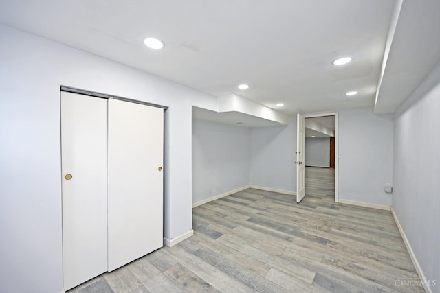 5428 Tallawanda Dr, Fairfield, OH 45014 - finished basement featuring recessed lighting and light wood finished floors