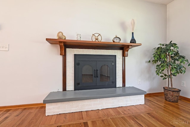 5428 Tallawanda Dr, Fairfield, OH 45014 - detailed view of a fireplace and wood finished floors