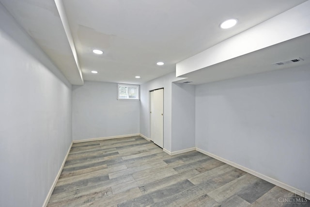 5428 Tallawanda Dr, Fairfield, OH 45014 - below grade area with recessed lighting and wood finished floors