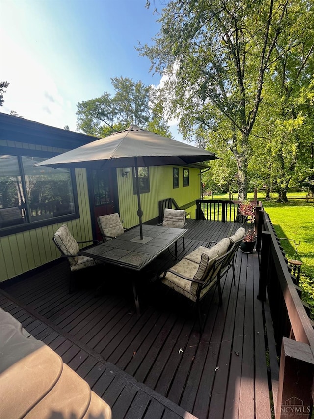 5674 Windsong Ln, Milford, OH 45150 - deck with outdoor dining space