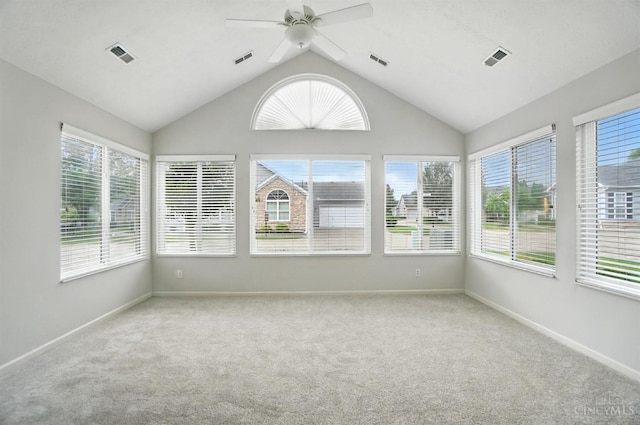 1300 Muirfield, Miami Twp, OH 45150 - unfurnished sunroom with plenty of natural light, carpet, and lofted ceiling