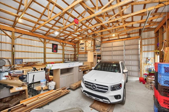 10869 Sand Run Rd, Whitewater Twp, OH 45030 - garage featuring metal wall