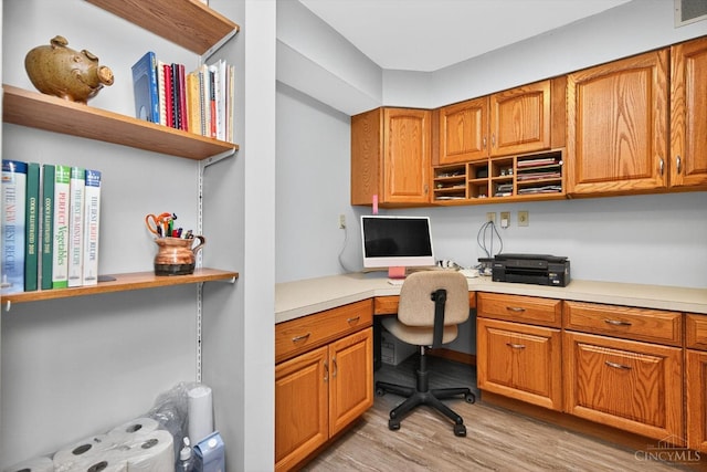 10869 Sand Run Rd, Whitewater Twp, OH 45030 - office with built in desk and light wood-style floors
