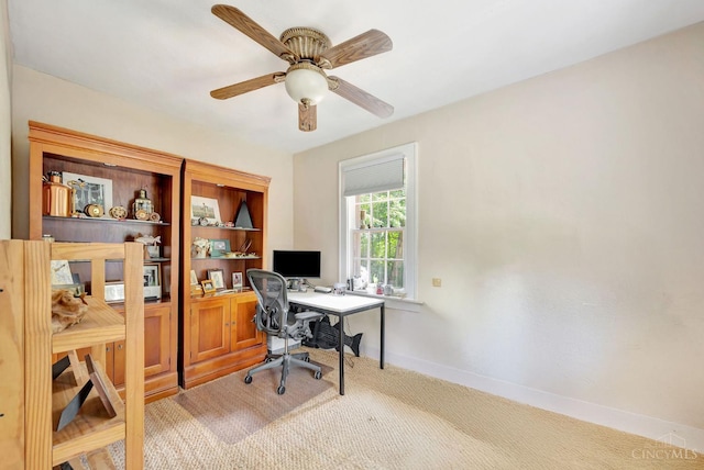 799 Millville Oxford Rd, Hamilton, OH 45013 - office featuring carpet flooring and ceiling fan