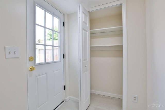 841 Willow Ave, Hamilton, OH 45013 - doorway to outside featuring baseboards