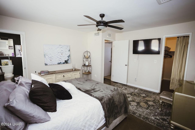 bedroom with ceiling fan