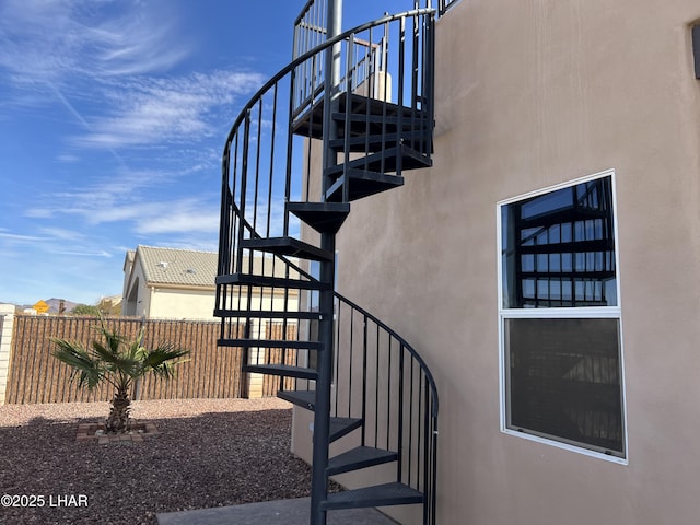 view of staircase