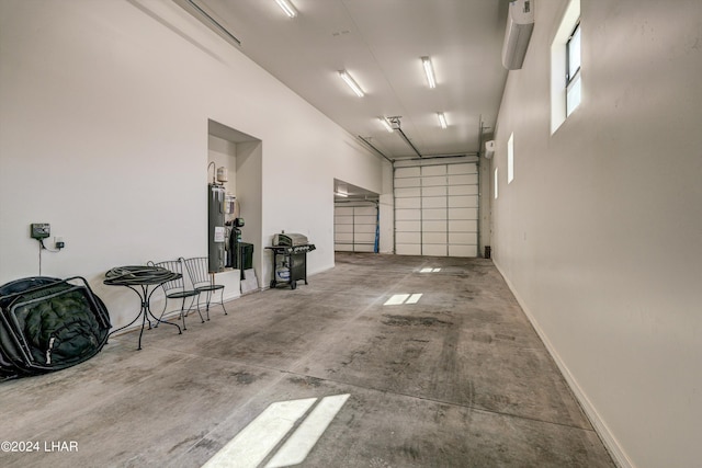 garage featuring electric water heater