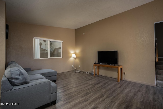 living room featuring hardwood / wood-style floors