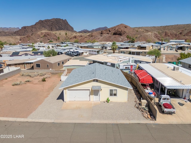 37339 Buckskin Cir, Parker, AZ 85344 - aerial perspective of suburban area with a mountain backdrop