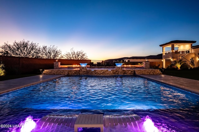 view of pool featuring fence and a fenced in pool