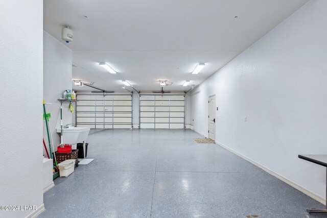 garage featuring sink