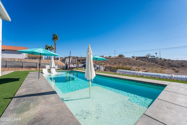 view of pool featuring a patio area