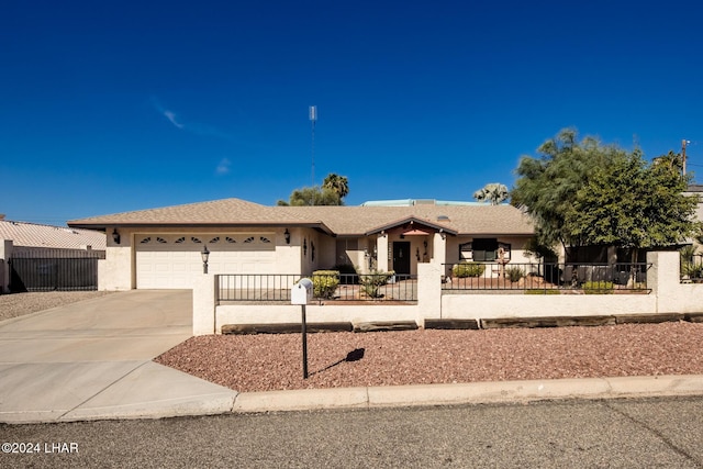 ranch-style house with a garage