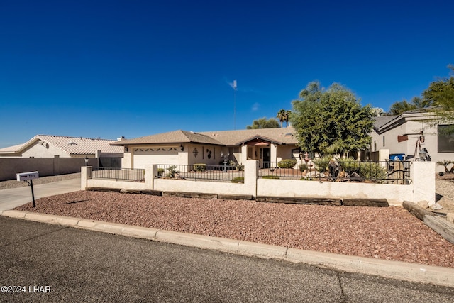 view of front of house featuring a garage