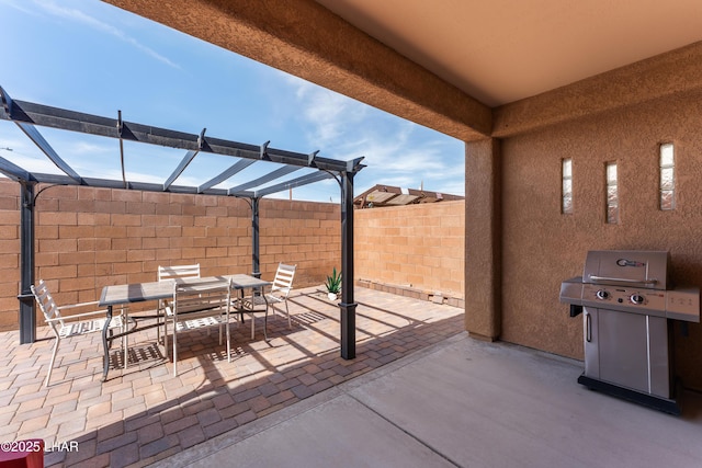406 Noland Ct, Lake Havasu City, AZ 86403 - view of patio / terrace with outdoor dining area and a grill