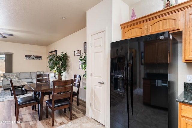 406 Noland Ct, Lake Havasu City, AZ 86403 - dining room featuring a ceiling fan and light wood-type flooring