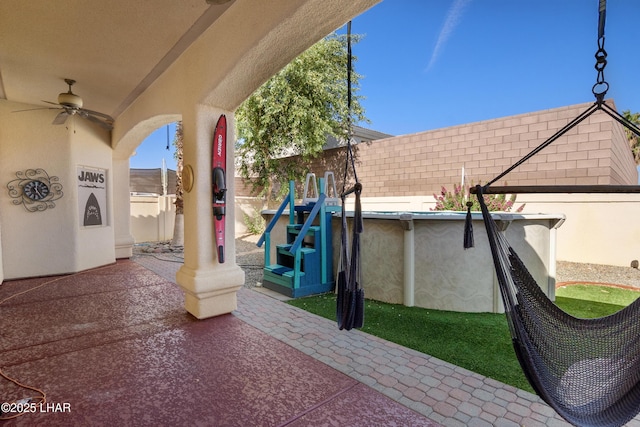 2620 Via Palma, Lake Havasu City, AZ 86406 - view of patio with ceiling fan