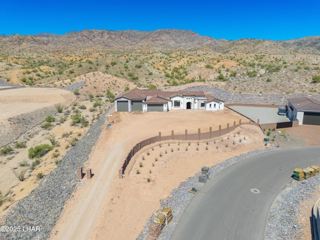 6724 Corte De Los Bueyes, Lake Havasu City, AZ 86404 - aerial view of property and surrounding area featuring a mountain backdrop and a desert landscape
