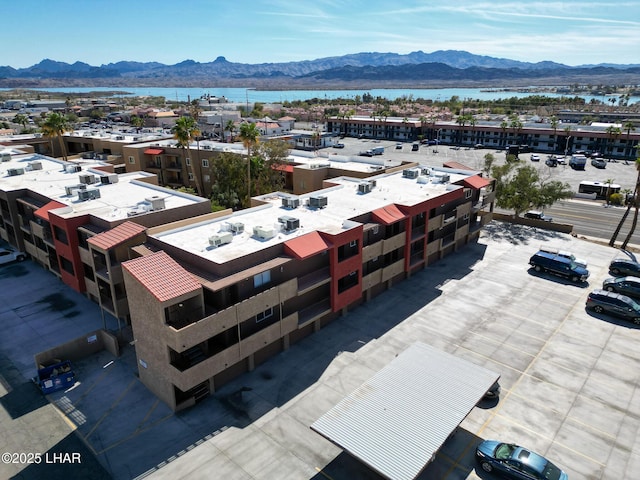 aerial view featuring a mountain view