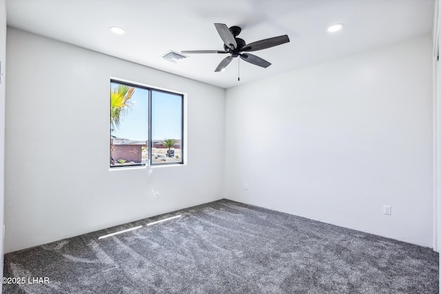 4801 N Diana Ave, Lake Havasu City, AZ 86404 - carpeted spare room featuring a ceiling fan and recessed lighting