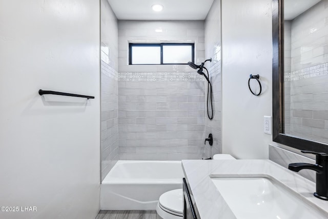 4801 N Diana Ave, Lake Havasu City, AZ 86404 - full bathroom with toilet, vanity, and washtub / shower combination