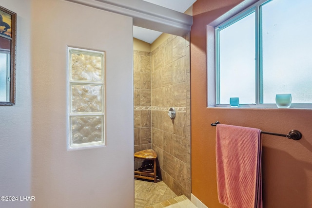 full bathroom featuring a walk in shower